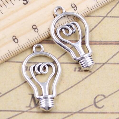 10pcs Charms Light Bulb 31x16mm Tibetan Silver Color Pendants Antique Jewelry Making DIY Handmade Craft