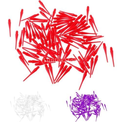 100 Pcs Dart Soft Tips Points - 2BA Standard Darts Shaft Needle 30 mm - 3 colors