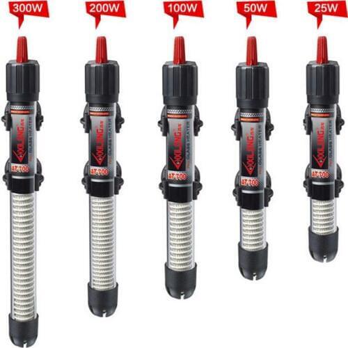 25W-300W Submersible Aquarium Water Heater Heating Rod Quartz Glass Explosion-proof Fish Tank Heating Rod Temperature Control