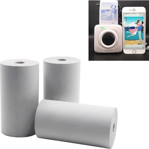 3 Rolls White Children Camera Wood Pulp Thermal Paper Instant Print Kids Camera Printing Paper Replacement Accessories Parts