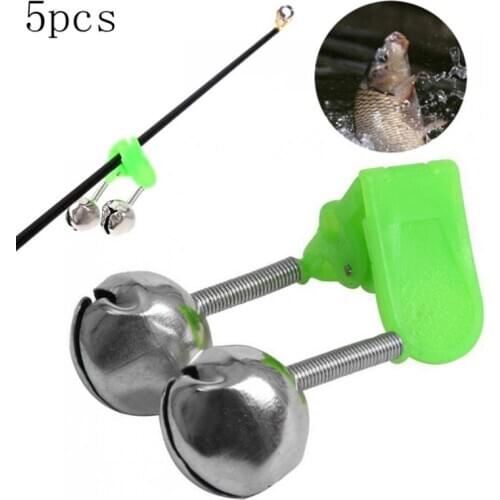 5pcs/lot Durable Bite Alarms fishing Rod Bells Fishing Accessory Rod Clamp Tip Clip Bell Ring