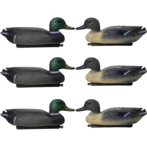 6 Pcs 3D Duck Decoy Floating Lure with Keel for Outdoor Hunting Fishing Accessories Realistic Bird Float on The Water