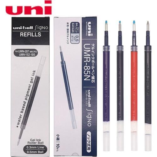 6pcs Uni-Ball UMR-85 Signo Refills for UMN-152/207/105 Micro Line 0.5mm Roller Ball Japan Colors for Choose