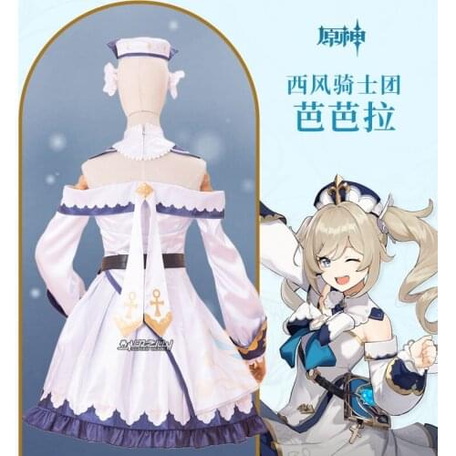 Anime Game Genshin Impact Barbara Gunnhildr West Wind Knights Cosplay The Same Costume Female Royal Sister