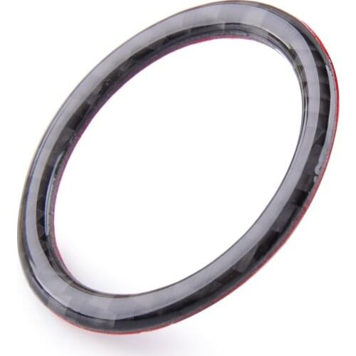 Car Black Carbon Fiber Engine Button Trim Start Stop Push Cover Switch Sticker Fit for Dodge Charger 2011 2012 2013 2014