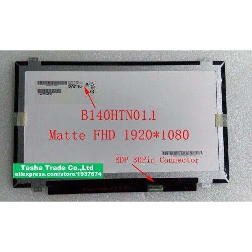 B140HTN01.1 Laptop LCD Screen 1920*1080 FHD Full-HD Display Matrix Original New eDP 30pin