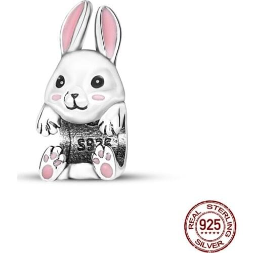 CODEDOG 100% 925 Sterling Silver Happiness Unicorn Charm Bead Fit Original 3mmBracelets & Bangles DIY Jewelry Making