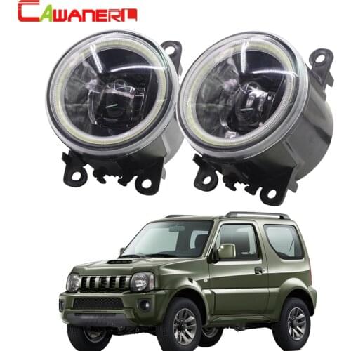 Cawaner For Suzuki Jimny FJ Closed Off-Road Vehicle 1998-2014 Car Styling 4000LM LED Bulb H11 Fog Light Angel Eye DRL 2 Pieces