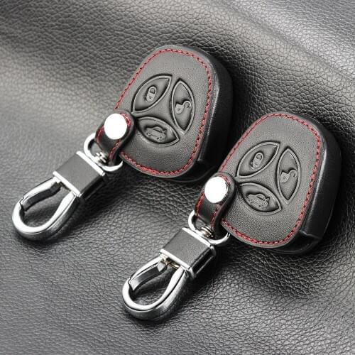 3 Buttons Leather Car Key Case Key Shell Protector For Lada vesta granta priora kalina Auto Remote car Key Case Cover Fob
