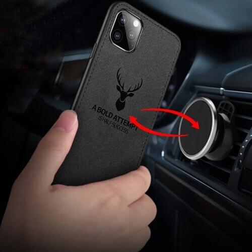 Cloth Texture Deer 3D Soft TPU Magnetic Car Case For Xiaomi Mi 10T Lite, Mi 10T Lite Cover Mi 10 T 10T Pro K30T,Mi10 Retro Skin