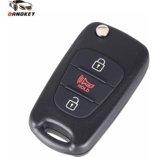 Dankey New Replacement 3 Button Flip Folding Remote Key Shell For Hyundai Kia Soul 2010 2011 2012 2013 Car Keys Blank Case Cover