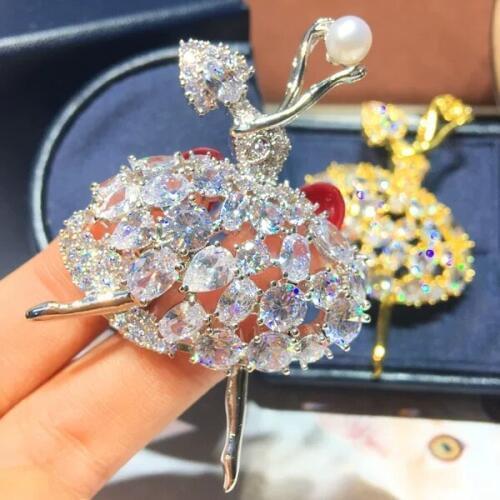 FPPJ Gold Brooches For Clothes