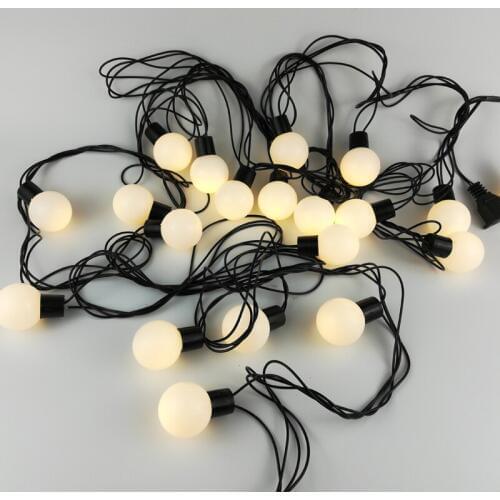 4cm Big Solid Ball Night Lights String Lamp 20Leds/5M Waterproof Romantic Wedding Home Decorate Christmas tree Decoration
