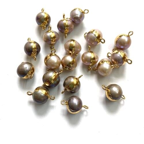 Beautiful Double-hole Pearl Pendant Connector Temperament Improvement Can Be Handmade Gifts Holiday Gifts Surprise Wholesale