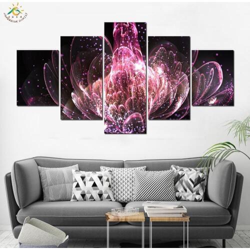 Red Phasing Flower canvas painting abstract Art posters and prints Canvas Art Wall Decor Decorative Picture for Living Room