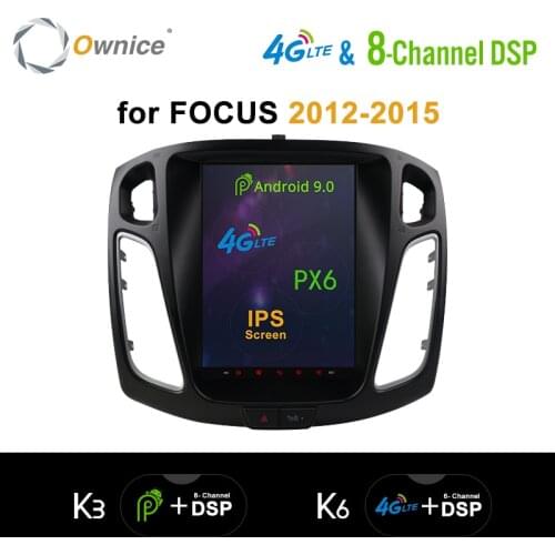 Ownice k3 k6 Octa Core PX6 IPS Screen 4G LTE Android 9.0 Car DVD Player Radio for Ford Focus 2012 2013 2014 2015 DSP GPS NAVI