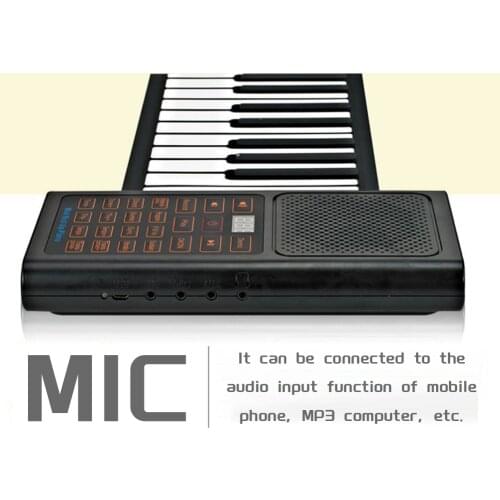 Portable 88Keys Foldable Piano Flexible 61 Keys Silicone Foldable Electronic Keyboard Piano Children Students Musical Instrument