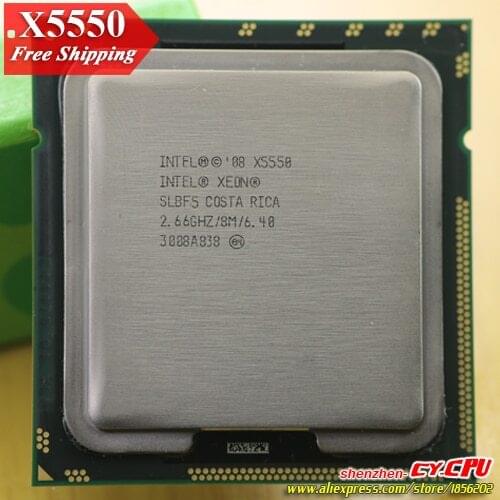 Intel Xeon X5550 CPU processor /2.66GHz /LGA1366/8MB L3 Cache/Quad-Core/ server CPU Free Shipping,there are, sell X 5570 CPU