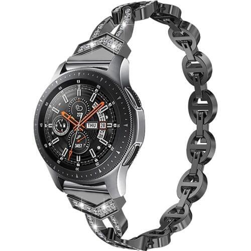Diamond strap for Samsung gear S3 Frontier Galaxy 46mm/42mm/Active 2 Amazfit BIP huawei watch gt 2 2e band metal bracelet