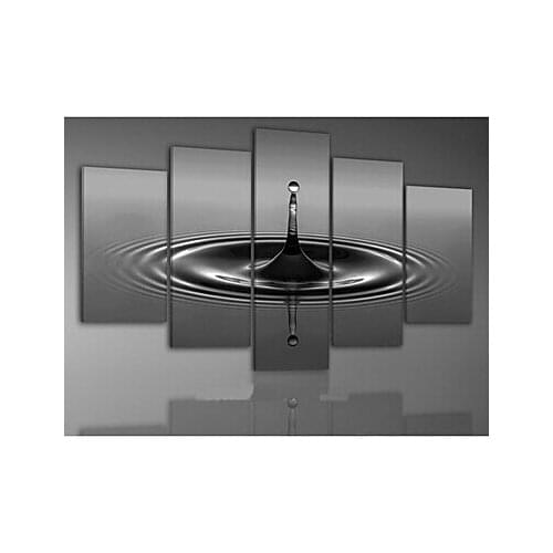 Hand Painted Modern Landscape Gray Water Drop Canvas Oil Painting Wall Decor Landscape canvas Wall art for Home Decor