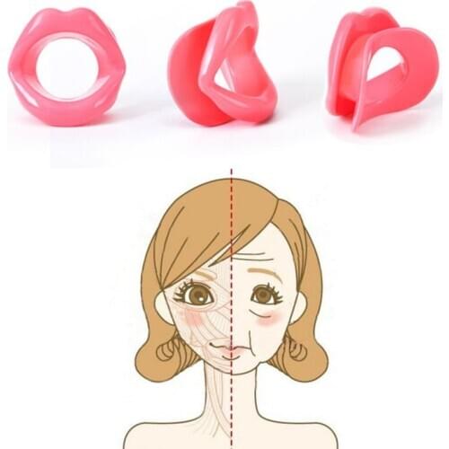 Silicone Rubber Face Lifting Lip Trainer Mouth Muscle Tightener Face Massage Exerciser Anti Wrinkle Lip Exercise Mouthpiece Tool