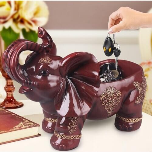 ELEPHANT CANDY BOX DECORATION LUCKY CREATIVE KEY ANIMAL STORAGE BOX HOME DECORATION ACCESSORIES FOR LIVING ROOM R891