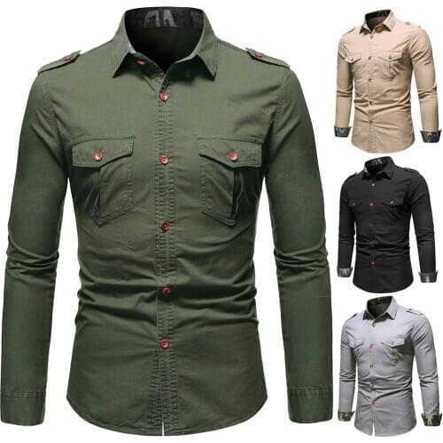 WANANSN Men's Cotton Shirts