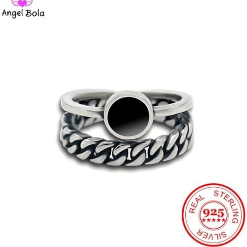 New Accessories S925 Sterling Silver Ring Female Retro Open Weaving Ring Cz Crystal Jewelry Jewelry Thai Silver