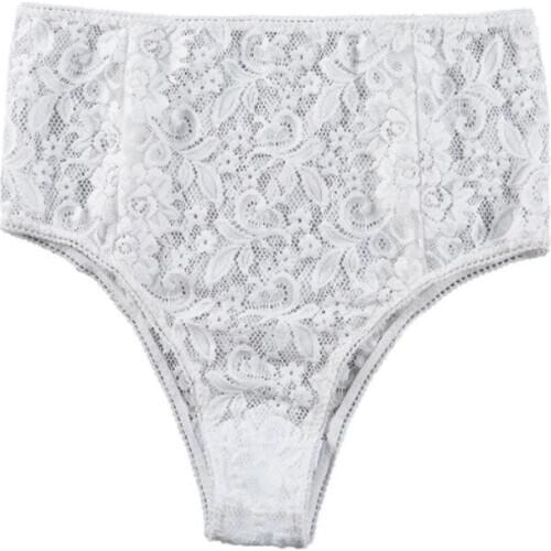 Women Underwear Sexy Lingerie Thongs G-string Lace Hollow Out White Briefs Plus Size S-XL
