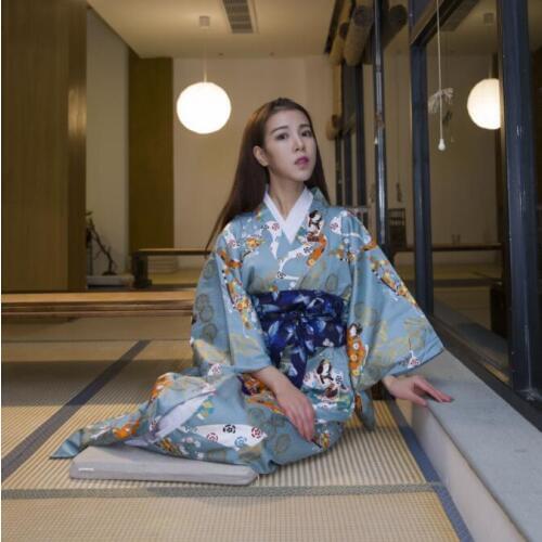 Women Kimono Japanese formal dress Robe Hotels Receptionist uniforms Kimono
