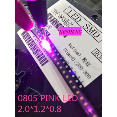 0805 2012 SMD/SMT Surface Mount Pink Ultra Bright LED SMD Light Emitting Diode LED Diode Lamp 2.0*1.2*0.8MM 6000PCS