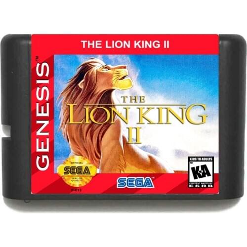 The Lion King II 16 bit MD Game Card For Sega Mega Drive For Genesis