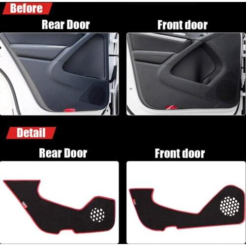 4pcs Fabric Door Protection Mats Anti-kick Decorative Pads For Volkswagen Tiguan