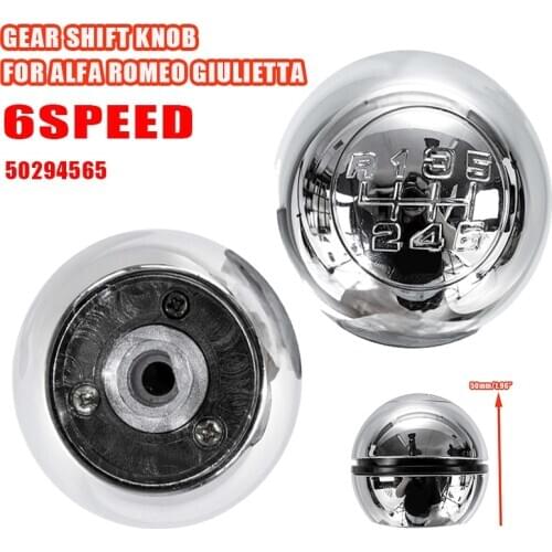 6 Speed Chrome Car Gear Shift Knob Shifter Lever Handball For Alfa Romeo Giulietta 2010-on