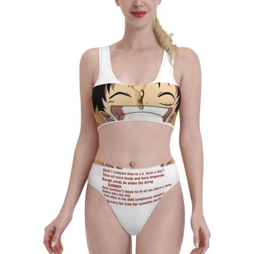 Bikinis Luffy Exotic 2021 Women Swimsuit high Waist Swimwear Anime Comic Women Beach wear