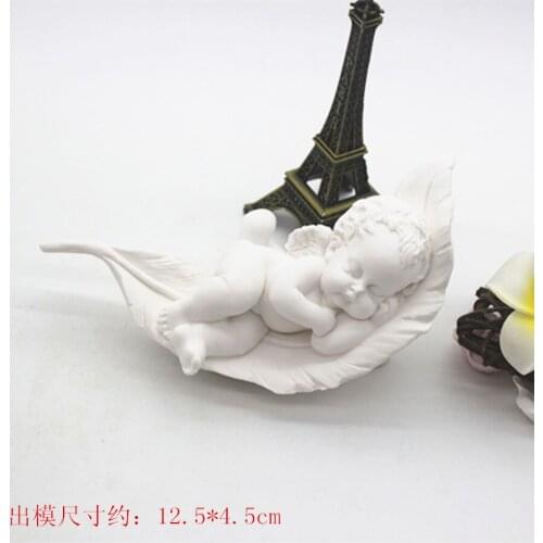 C1044 Feather angel aromatherapy gypsum silicone mould manual soap mold automobile tuyere in plaster cast