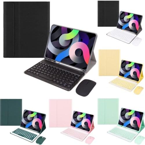 Round Cap Keyboard and Case for iPad Pro 11 10.5 Air 3 Cover for iPad 9.7 5th 6th 10.2 7th 8th Case Air 4 Keyboard and Mouse