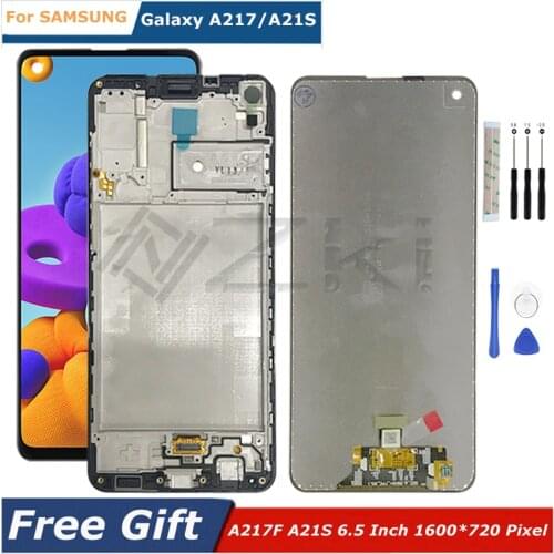 Amoled Digitizer Assembly For Samsung Galaxy A21S Display A217F A217 LCD Touch Screen Replacement SM- A217F/DS A217H Repair Tool