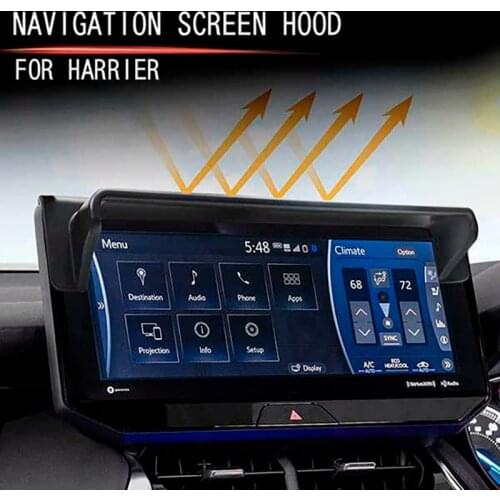 For Toyota Harrier 2020 2021 Vehicle Navigator Sunshade Visor GPS Navigation Sun Hood Anti Reflective Block Car Styling