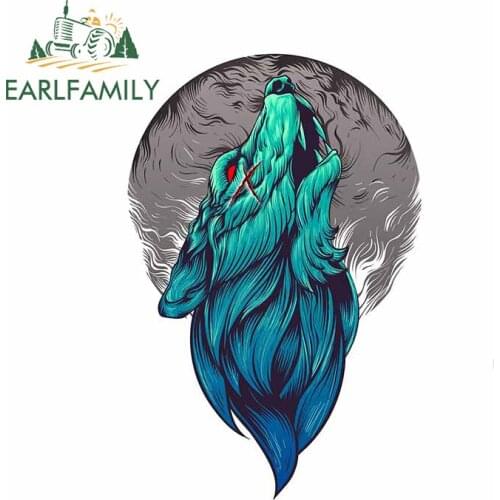 EARLFAMILY 13cm x 8.5cm for The Wolf Car Stickers Bumper Motorcycle Personality Decal Windshield Surfboard SUV 3D Vinyl Car Wrap