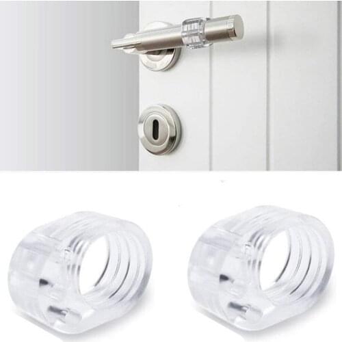 5PCS Door Stopper Transparent Door Handle Buffer Wall Protection Silica Gel Doorknob Buffer Walls And Furniture Protective Pad