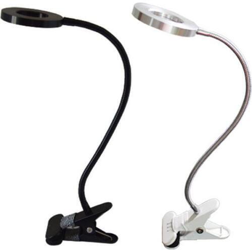 Flexible 3000k 4000k 6000k 10 Levels Dimming LED Book Light USB Clip-on Eye Protection Bedroom Reading Lamp Make Up Lamp
