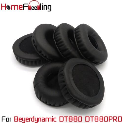 Homefeeling Ear Pads For Beyerdynamic DT880 DT880PRO Earpads Round Universal Leahter Repalcement Parts Ear Cushions