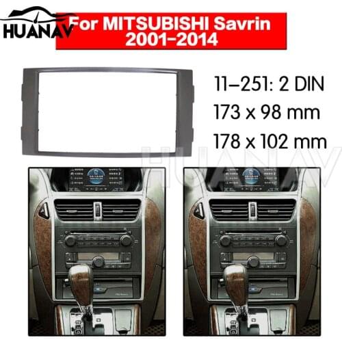 HUANAV Car Radio stereo Fitting installation adapter fascia For 2001-2014 Mitsubishi Savrin 2DIN Stereo frame Audio Fascias