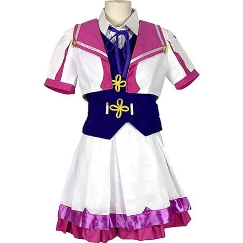 Pretty Derby Cosplay Costume Game Anime College Uniforms School Students Jacket Skirt with Belts Suit Stage Performance Clothing