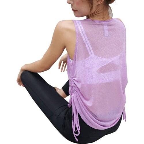 Yoga Crop Top New Summer Fashion Sports Vest Womens Running Yoga Top T-shirt Top Deportivo Mujer Camisetas
