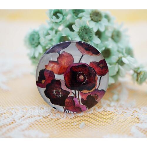 2PCS/lot Round 30MM Flower Glass Cabochon for make bracelet necklace Jewelry for women 2019 earring pins brooch craft supply