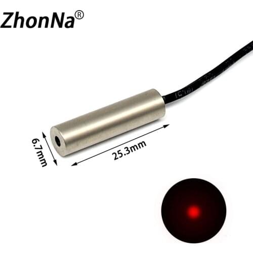 650nm 5mW Reverse Polarity Laser Module With Ground Wire Red Light Single Point Laser Locator Aiming Installation Accessories