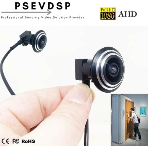 Miniature Size 15*15MM Sony IMX323 Low Lux Micro AHD 1080P HD Door Peephole Fisheye Video Audio 160Degree Wide Angle Mini Camera