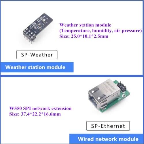W550 SPI network expansion module Weather station module Temperature and humidity Air pressure